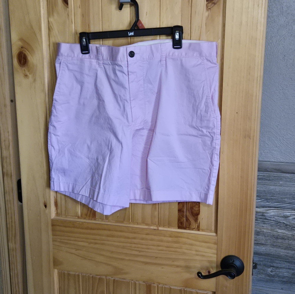 J Crew Shorts Mens 38 Pink Chino Pockets 7 Inseam Cotton Preppy Casual Mens *